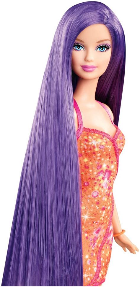 barbie purple hair|totally hair barbie dress.